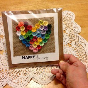 Beautiful new raised front anniversary card